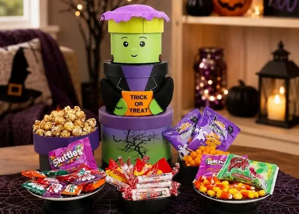 Win Skittles Fright-fun Frankenstein Halloween Candy Gift Basket Giveaway