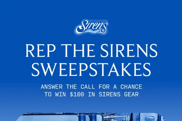 Win a Cleveland Sirens Team Shop Gift Card in the Sirens Social Sweepstakes