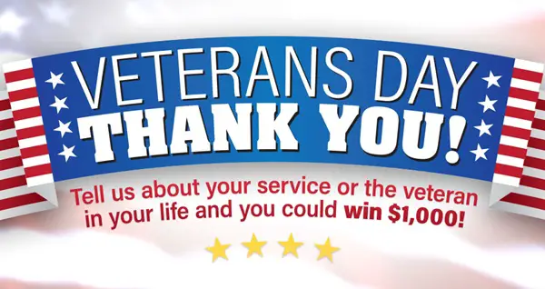 Win Veteran's Day Giveaway