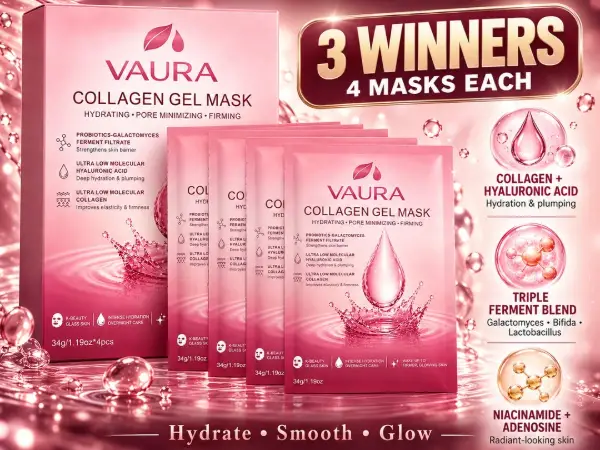 Win VAURA Collagen Hydrogel Face Masks Giveaway