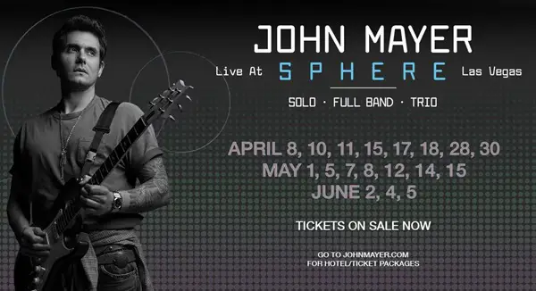 Win The John Mayer at Sphere Las Vegas SiriusXM Sweepstakes