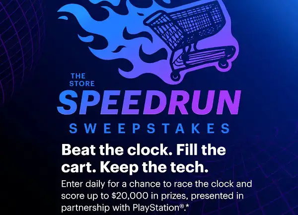 Best Buy The Store Speedrun Sweepstakes: Win a $30,000 Shopping Spree Trip [121 Winners]