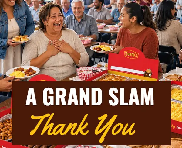 Denny's A Grand Slam Thank You Contest: Win a Catered Celebration for 50 Guests [30 Winners]