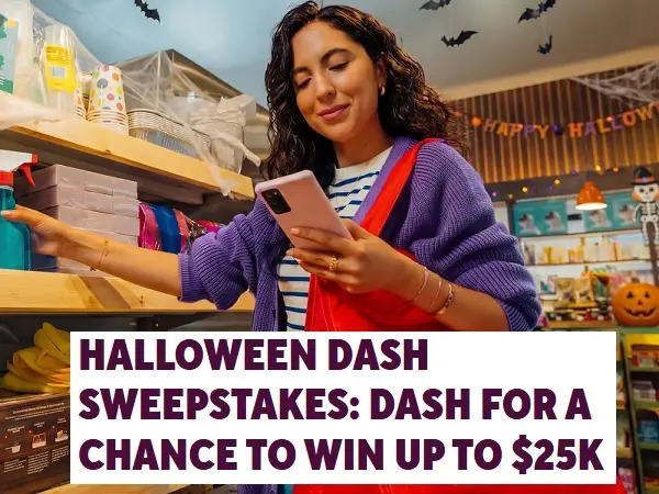 DoorDash Halloween Dash Sweepstakes: Win $32,500 Cash [526 Winners]