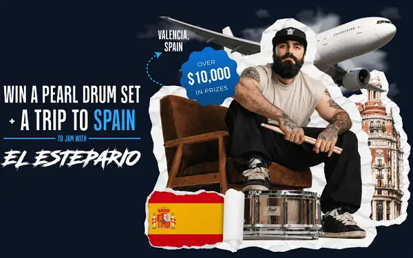 2026 El Estepario's Drum Set Giveaway – Win a Signed Pearl Drum Kit & Spain Trip Worth $9,578