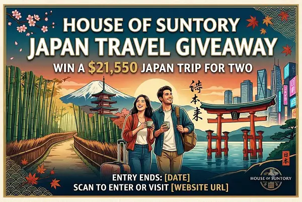 House of Suntory Japan Travel Package Promotion: Win a $21,550 Japan Trip for Two