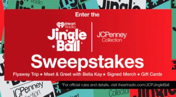 iHeartRadio Jingle Ball x JCPenney Sweepstakes: Win a NYC Concert Trip & Gift Cards [27 Winners]
