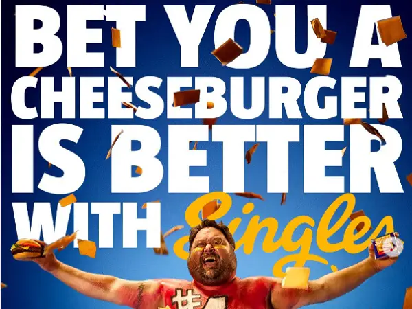 Bet You a Cheeseburger Sweepstakes – Win a $3,000 Kraft Singles Lifetime Supply Check