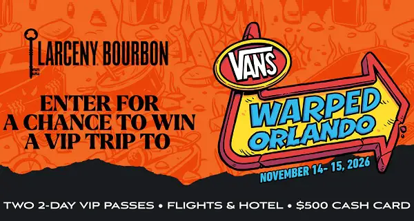 Larceny Bourbon Orlando Festival Sweepstakes: Win a $4,910 Vans Warped Tour VIP Trip for Two