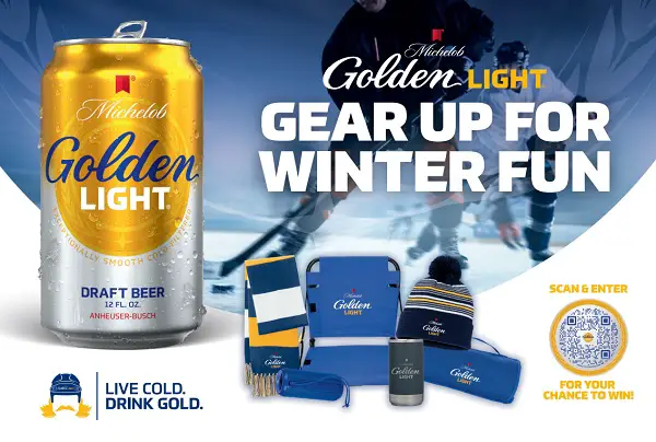 Michelob Golden Light Winter Sports Sweepstakes – Win a $200 Prize Package [90 Winners]