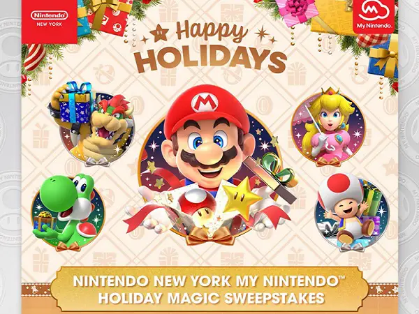 Nintendo New York My Nintendo Holiday Magic Sweepstakes: Win a NYC Trip for 4