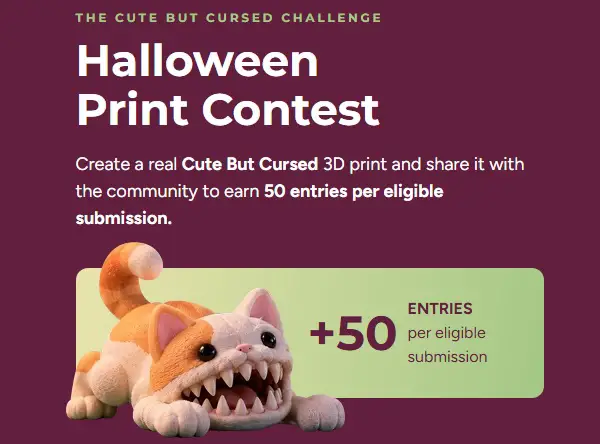 Polymaker Halloween Giveaway 2026: Win 3D Printers and Accessories [228 Winners]
