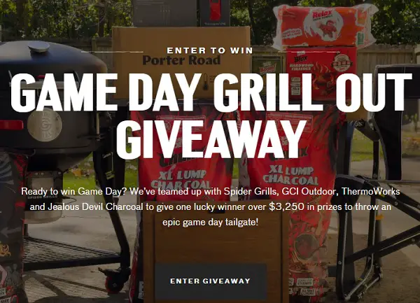 Porter Road Game Day Grill Out Giveaway: Win a $3,403 Grill, Outdoor Chairs and BBQ Prize Package