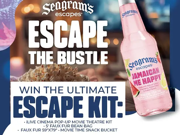 Seagram’s Escapes Escape the Bustle Sweepstakes: Win a $519 Home Movie Night Prize Pack [25 Winners]