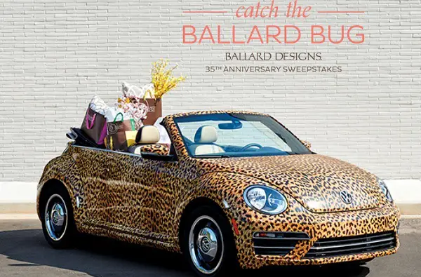 Ballarddesigns.com Catch It Car Sweepstakes: Win 2018 VW Beetle