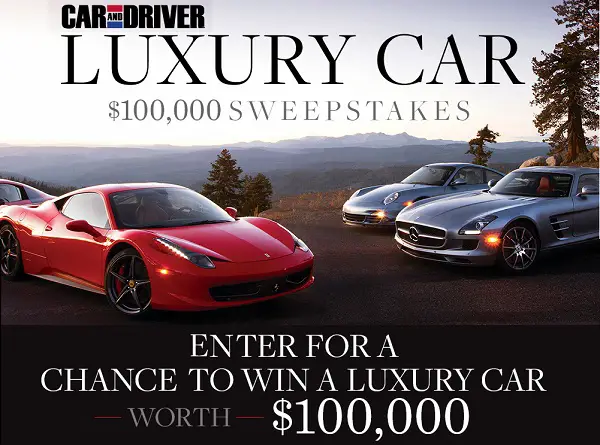 Caranddriver.com Dream Big Sweepstakes: Win $100000 Cash!