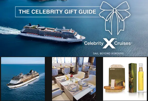Celebrity Cruises Holiday Gift Guide Promotion
