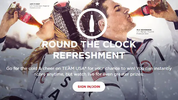 Coca-Cola Round the Clock Refreshment Instant Win Game