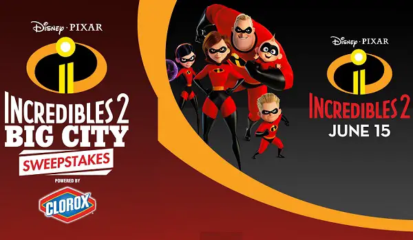 Disney Incredible 2 Big City Sweepstakes: Win $1000 Disney Store Shopping Spree!