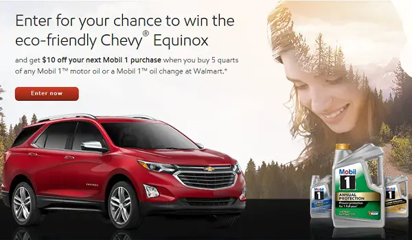 Mobil 1 Earth Day Drive Away Sweepstakes: Win 2018 Chevy Equinox