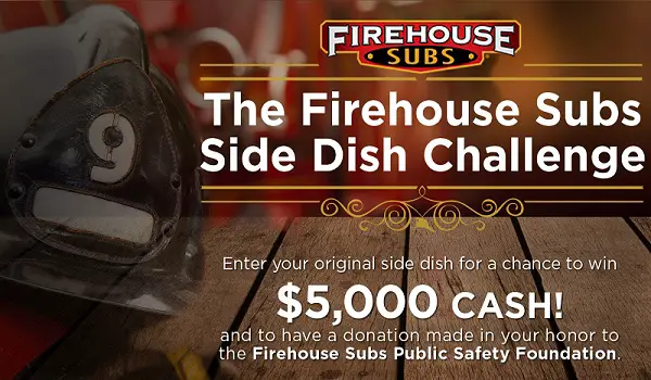 Foodnetwork.com Firehouse Subs Side Dish Challenge Sweepstakes