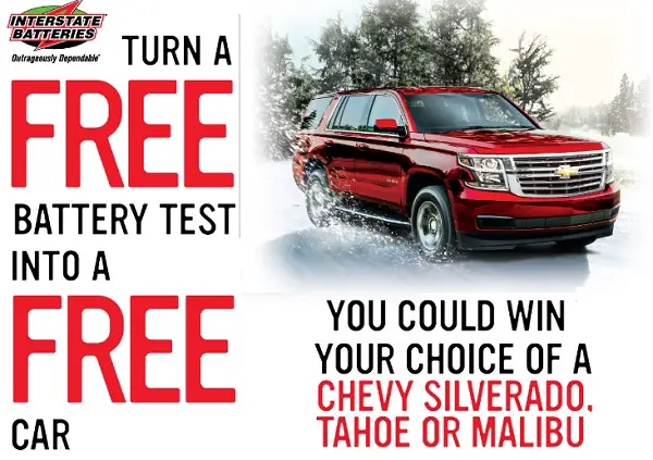 The Free Test, Free Car Sweepstakes: Win your choice of Chevy Car!