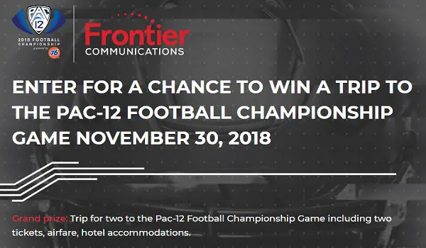 Frontier Communications Win Pac-12 Football Game Ticket Sweepstakes