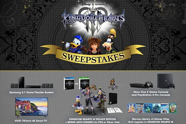 Gamestop.com Kingdom Hearts III Sweepstakes