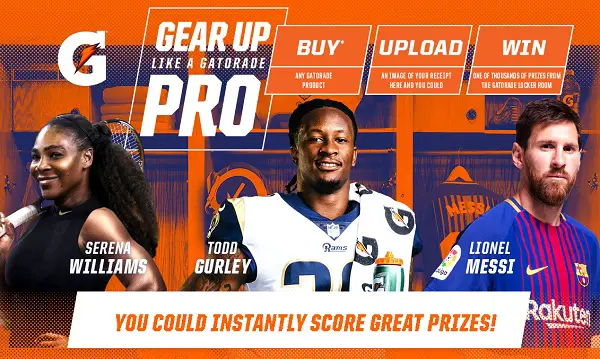 Gear Up Like A Gatorade Pro Instant Win Game