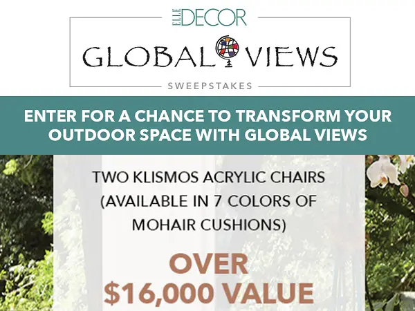 ELLE Decor Global Views Sweepstakes