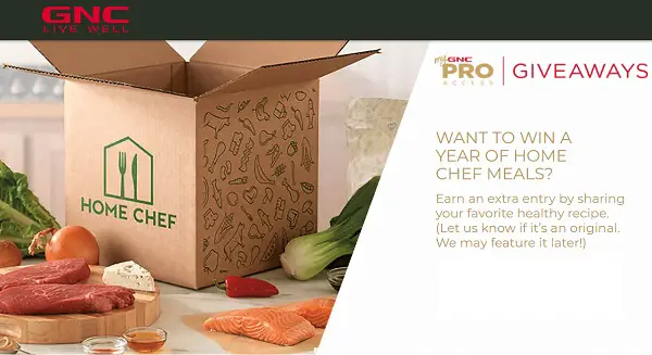 MyGNC PRO ACCESS Giveaway: Win Free Home Chef Meal for a year