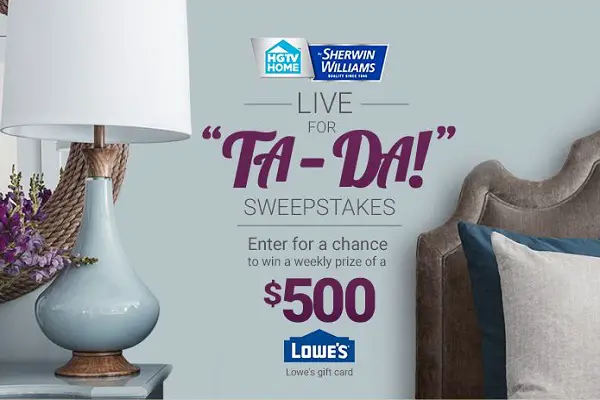 HGTV.com Live For Ta-Da! Sweepstakes