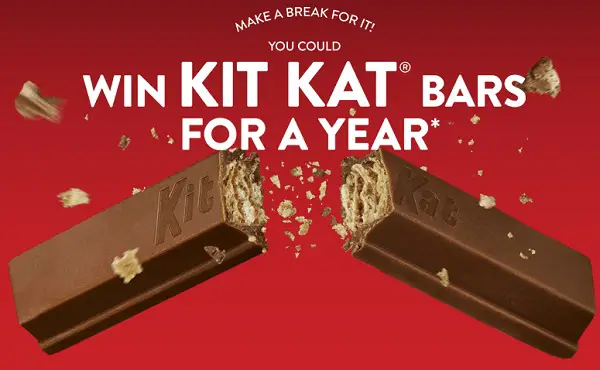 Kit Kat Break Time Summer Sweepstakes: Win Year Supply of Free Chocolates