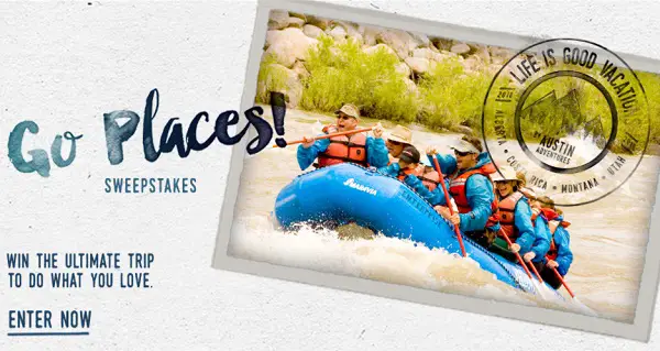 Lifeisgood.com Go Places 2018 Sweepstakes