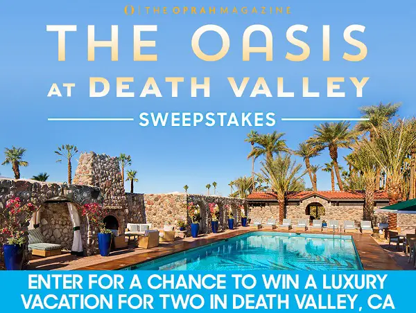 Oprah.com Magazine the Oasis in Death Valley Sweepstakes
