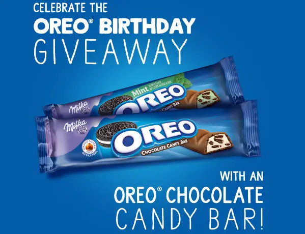 Oreo Birthday Giveaway 2018: Win Free Chocolate Candy Bar