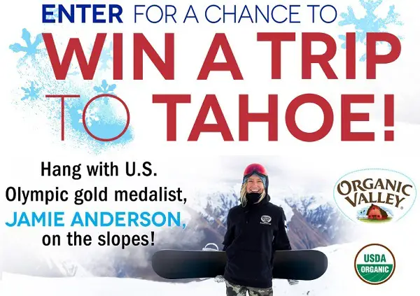 Organic Valley Winter Sweepstakes 2018: Win trip to Tahoe