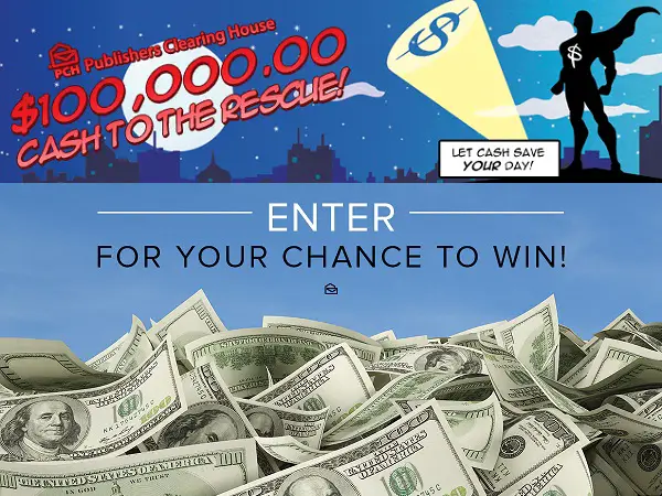 PCH.com $100,000 Cash to the Rescue Giveaway