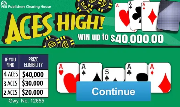 Pch.com Aces High Sweepstakes