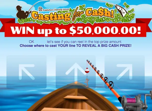 PCH.com Casting for Cash Giveaway No. 12655