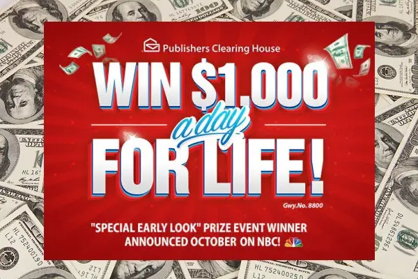 PCH $1,000 a Day for Life Sweepstakes