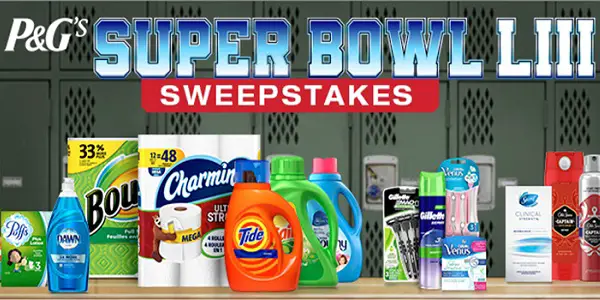 The P&G Super bowl LIII Sweepstakes on pgsweepstakesto53.com