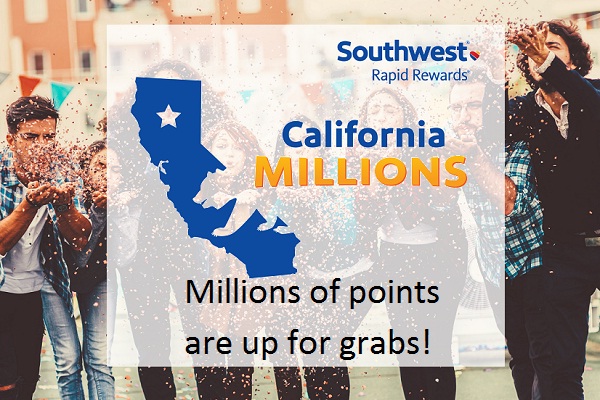 Southwest Airlines California Millions Rapid Rewards Instant Win Game and Sweepstakes