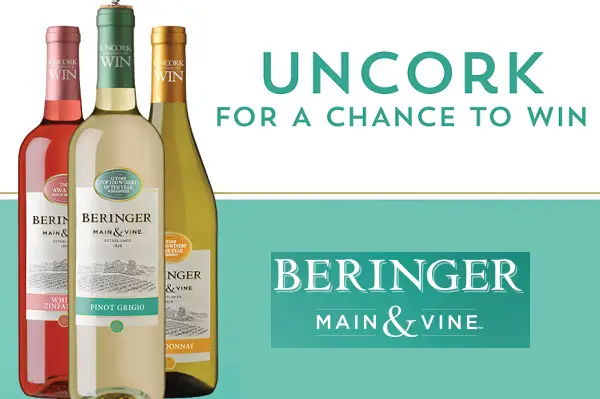 Beringer Uncork Main & Vine Wine Instant Win Game