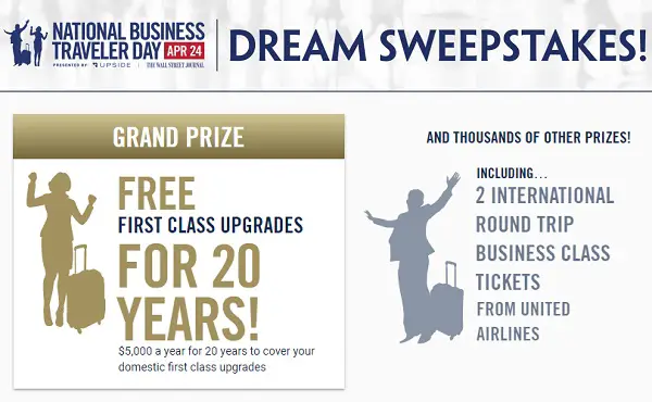 The Business Traveler Dream Sweepstakes: Win Free Airfare for a life