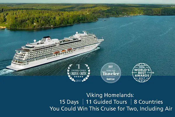 Viking Cruises 2019 Grand Euro or Homelands Sweepstakes