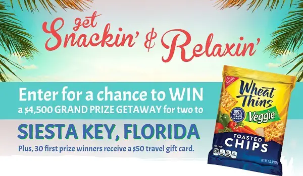 Get Snackin’ and Relaxin’ Vending Promo on WheatThinsVacay.com
