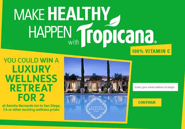 Make Healthy Happen With Tropicana Instant Win Game and Sweepstakes