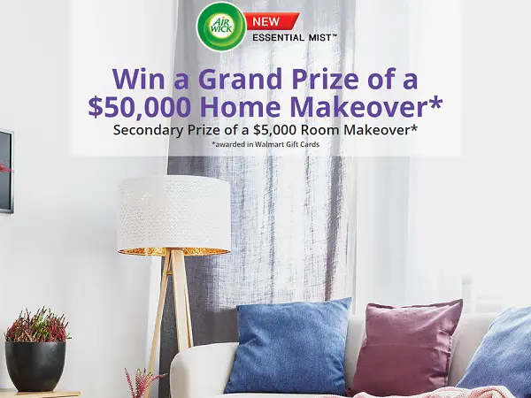Air Wick Essential Mist $50,000 Home Makeover Sweepstakes