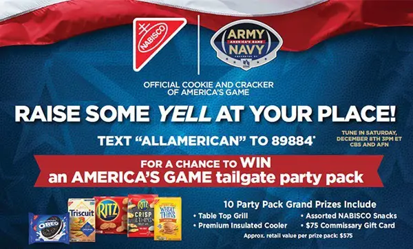 Mondelez Military Army Navy Sweepstakes on AllAmericanGame.com